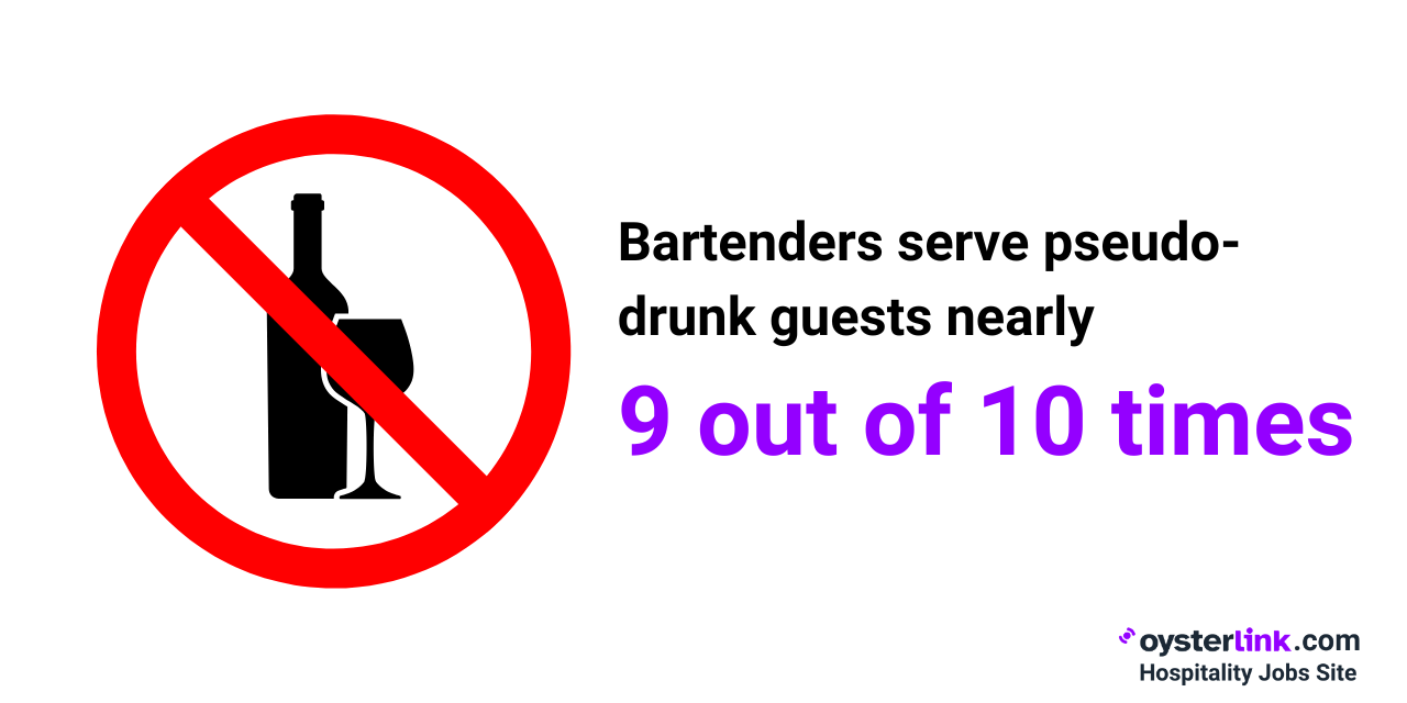 bartenders serve drunk guests